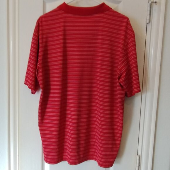 Masters Tech Red Striped Golf Polo Size L - Picture 2 of 7